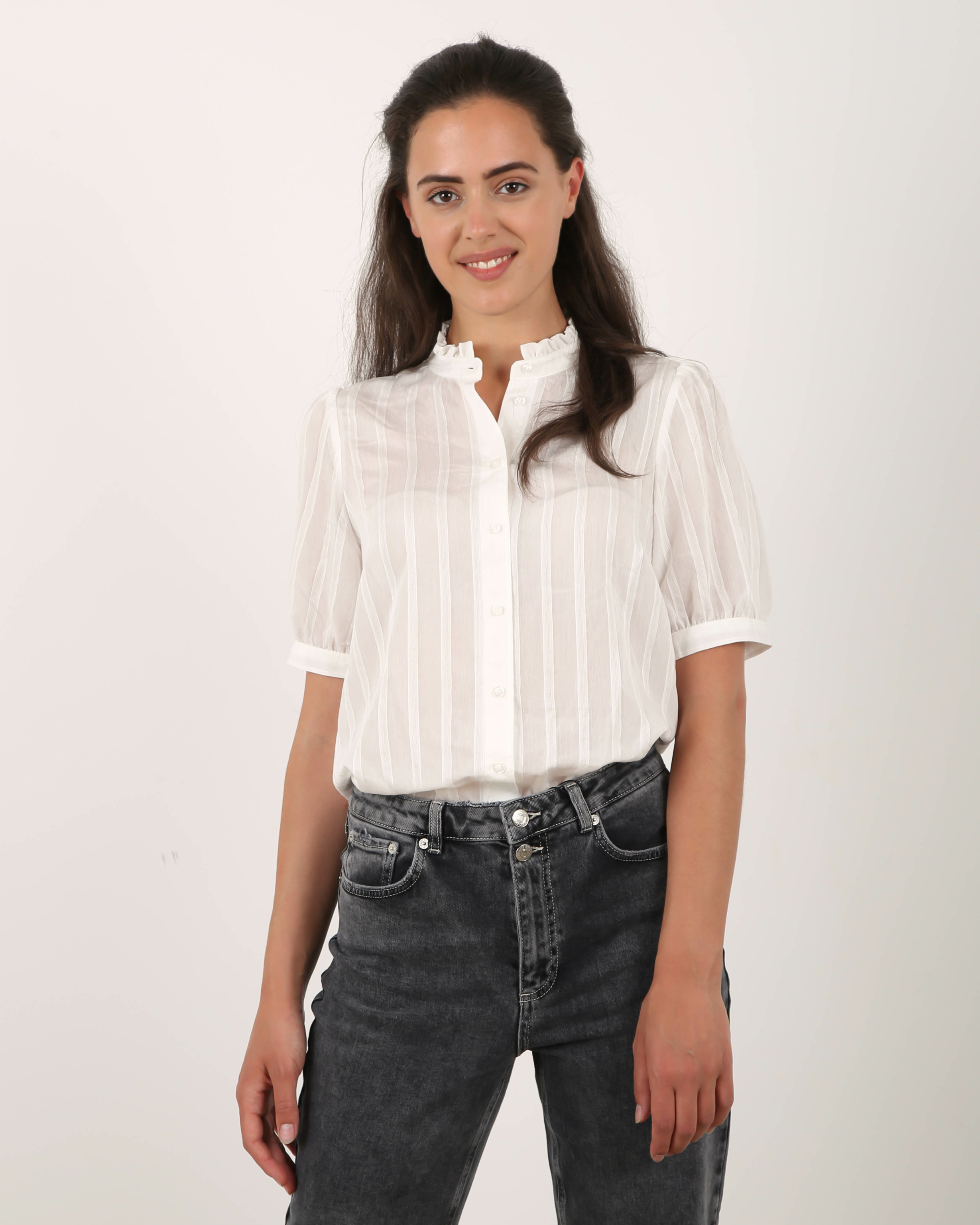 blouse korte wit