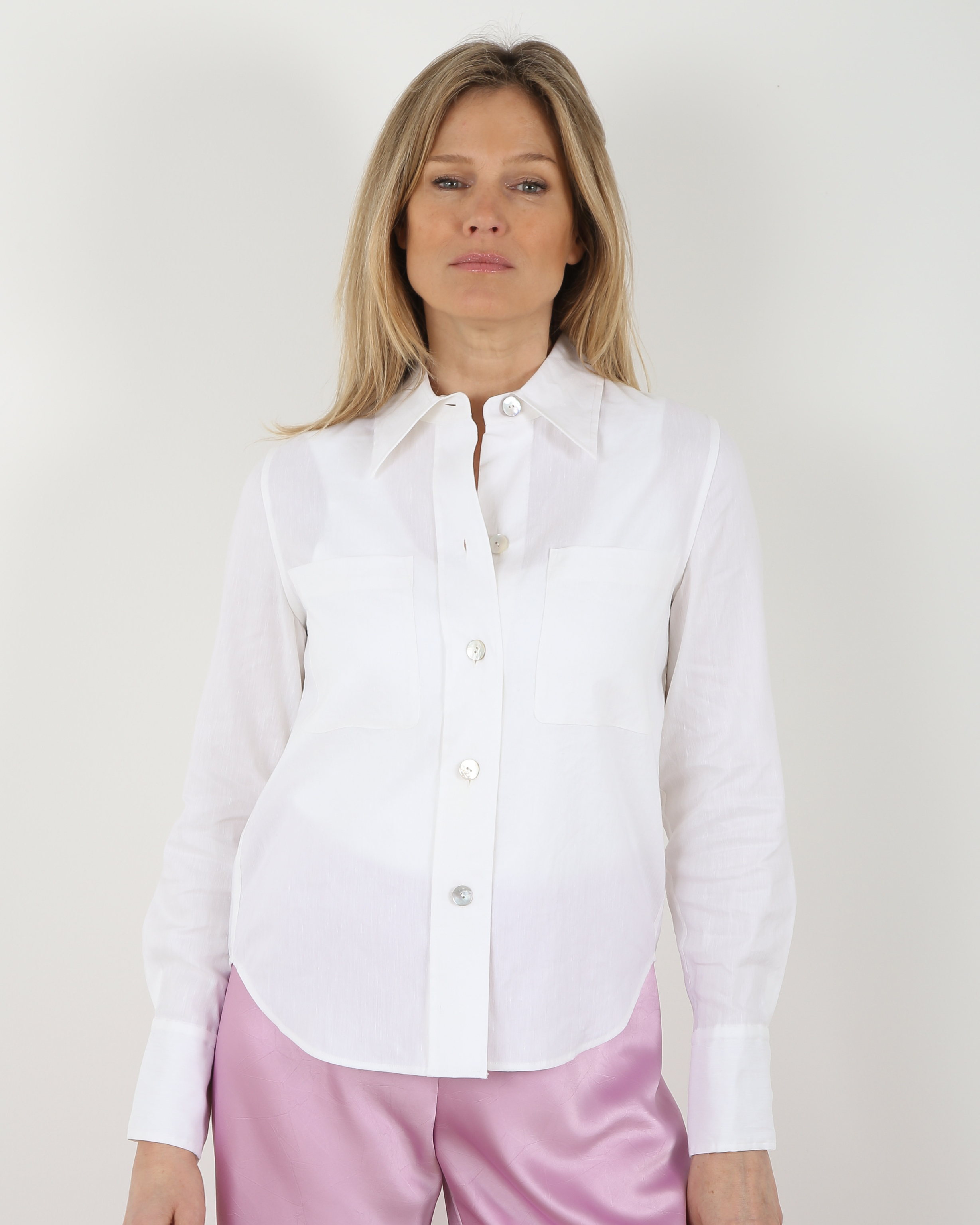 Afgeschaft Versnel Verstrooien Linnen blouse off white