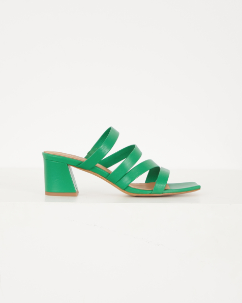 Sandals Plata Verde Cuero