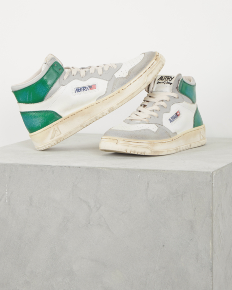 Medalist Mid Sneakers White Grey Green