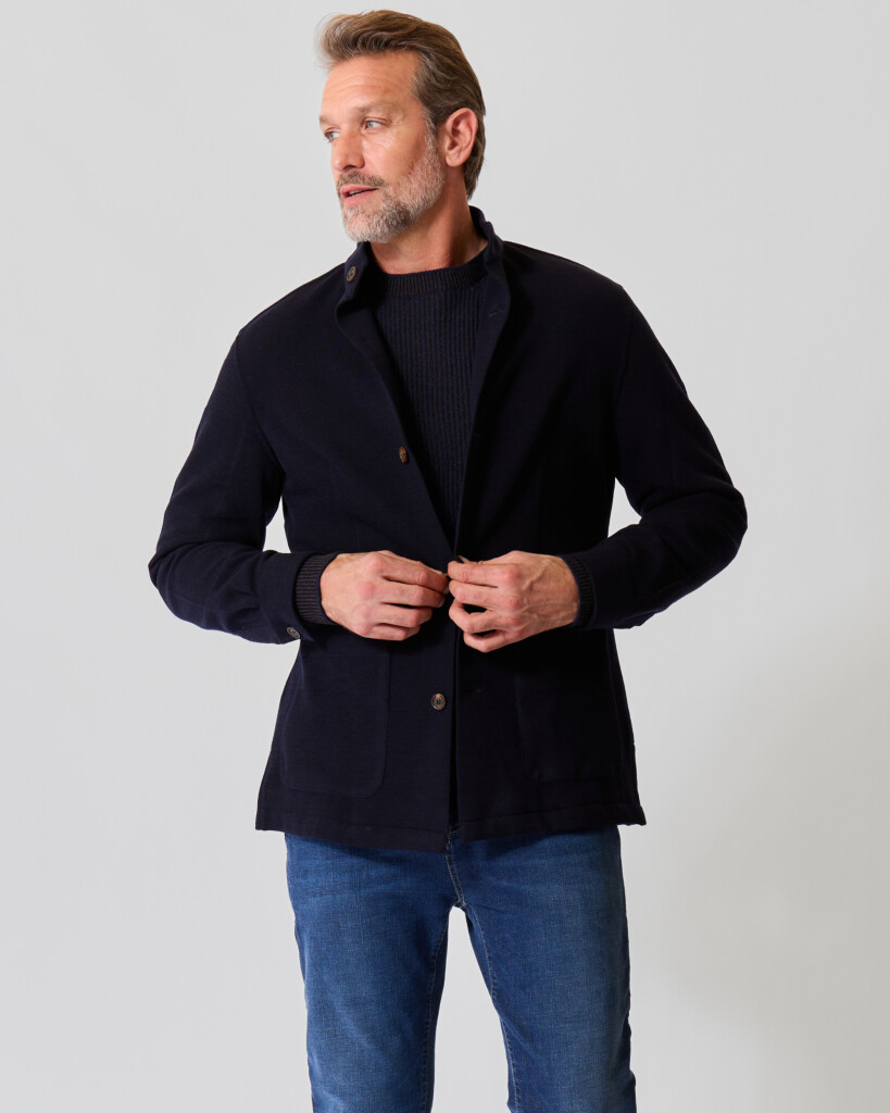 Overshirt met Opgestikte Zakken Navy