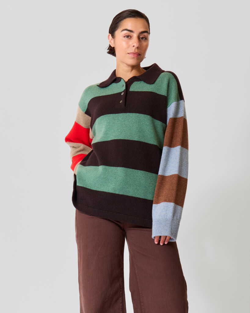 Torin Striped Polo Knit Multi