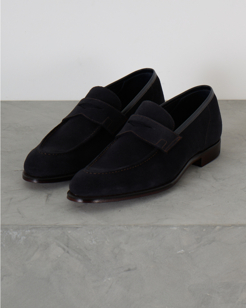 Loafer Teign Donker Blauw Suede