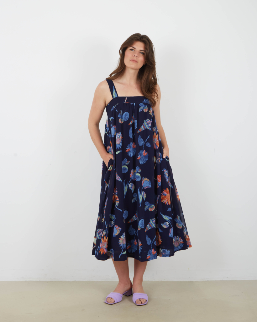 Long Printed Dress Multicolor
