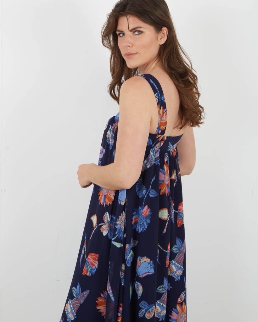 Long Printed Dress Multicolor
