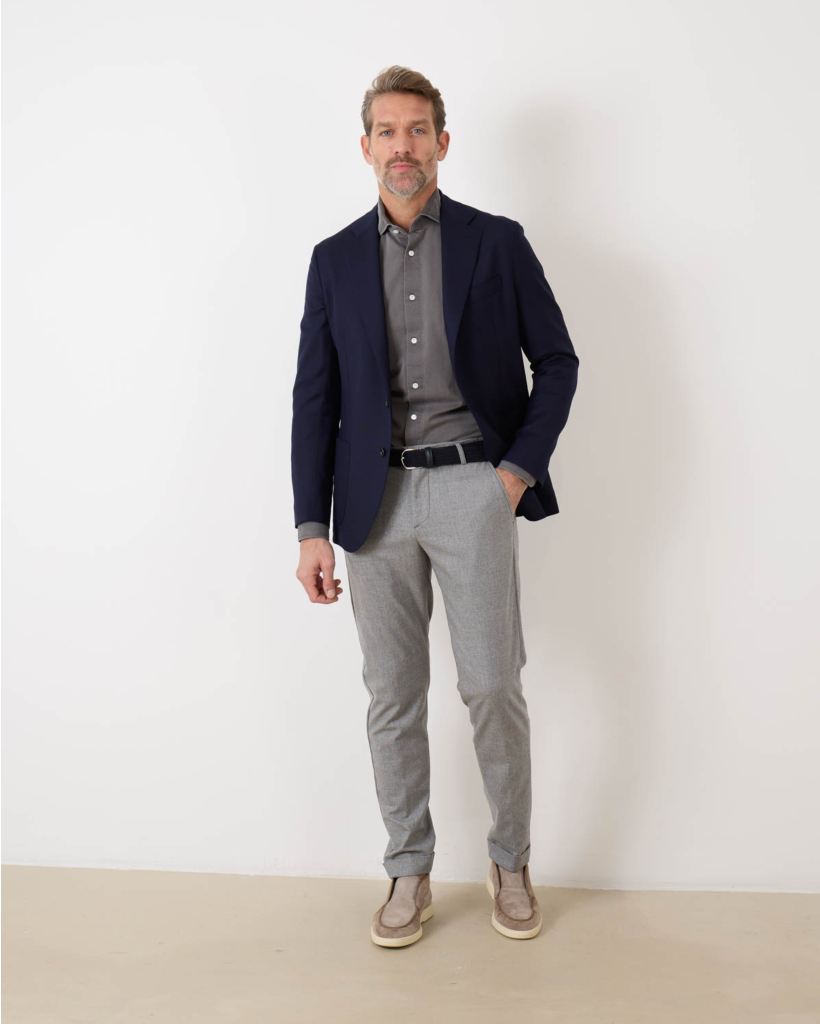 casual colbert single breasted 6650 navy