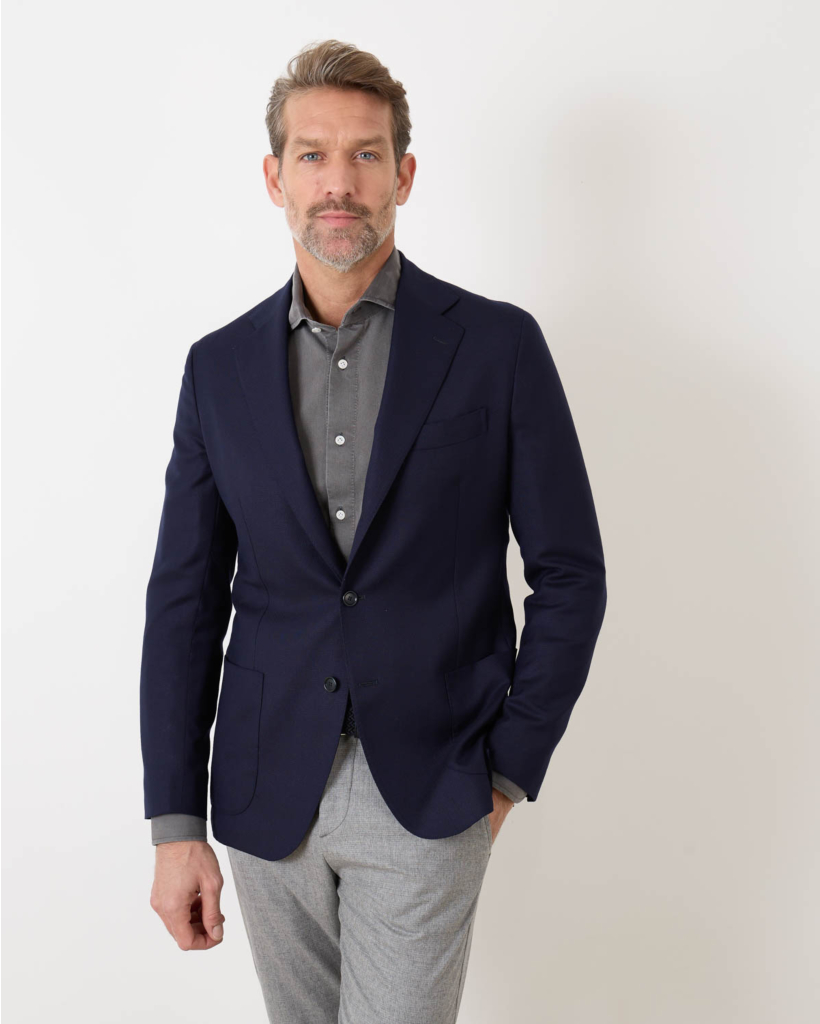 casual colbert single breasted 6650 navy