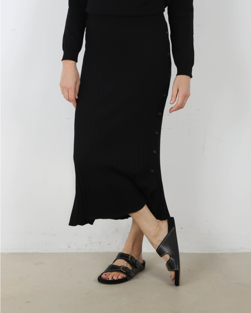 Katie Knitted Rok Black