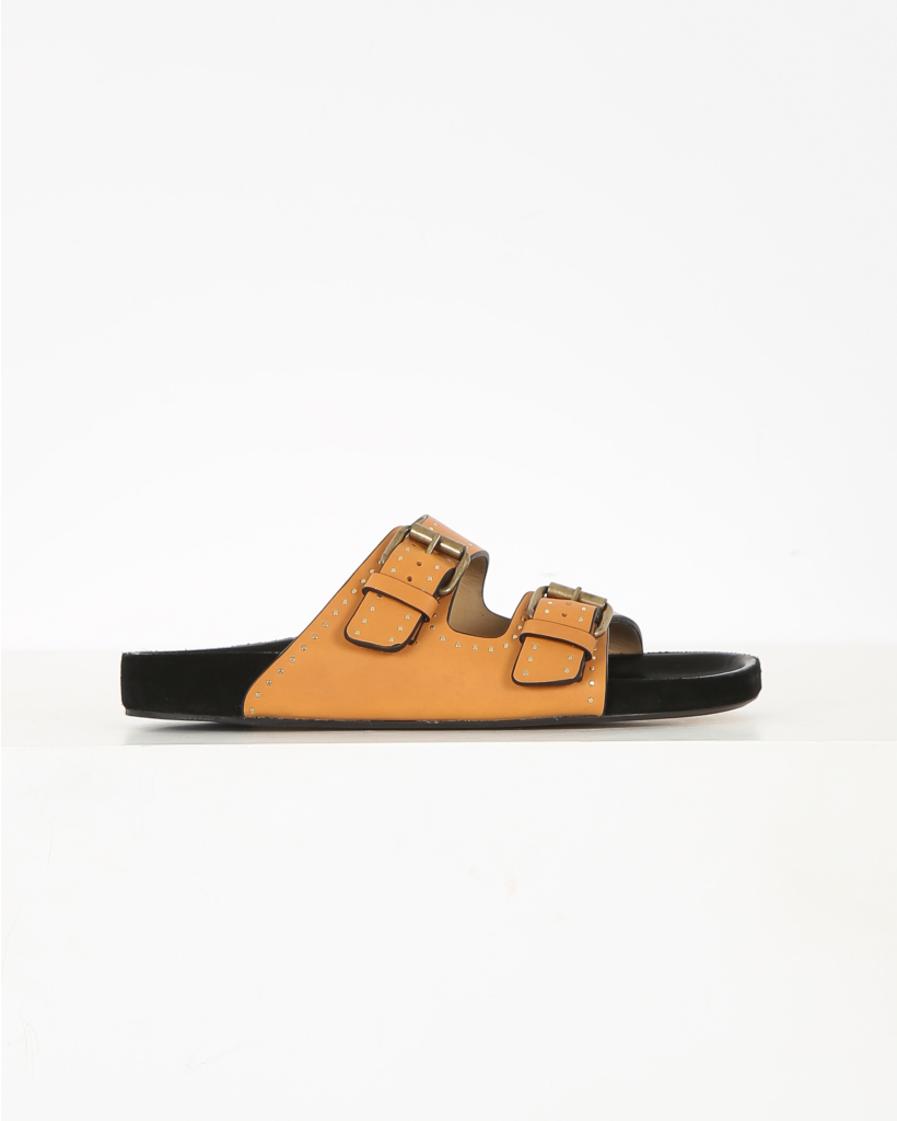 Lennyo Buckle Sandals Camel
