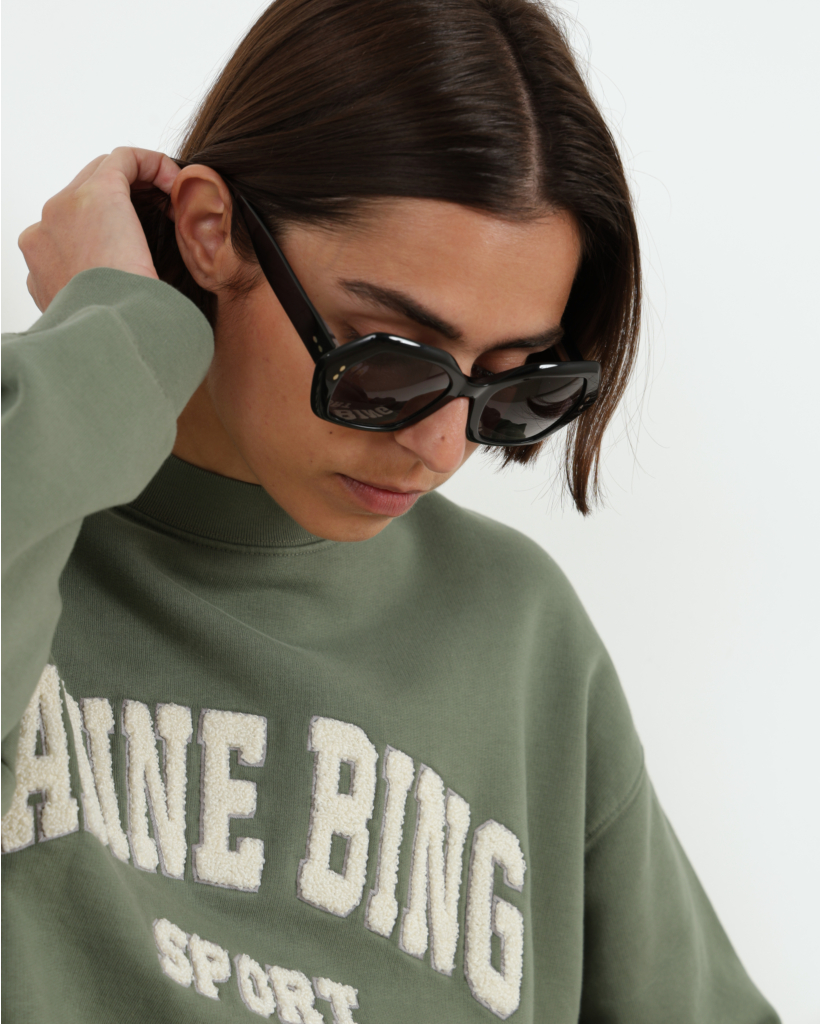 Hexagon Sunglasses Black Silver