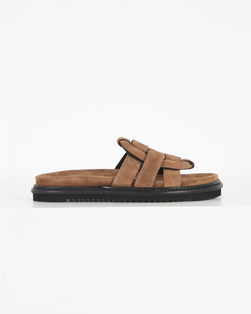 Emilia Flat Sandals Light Cognac Crosta