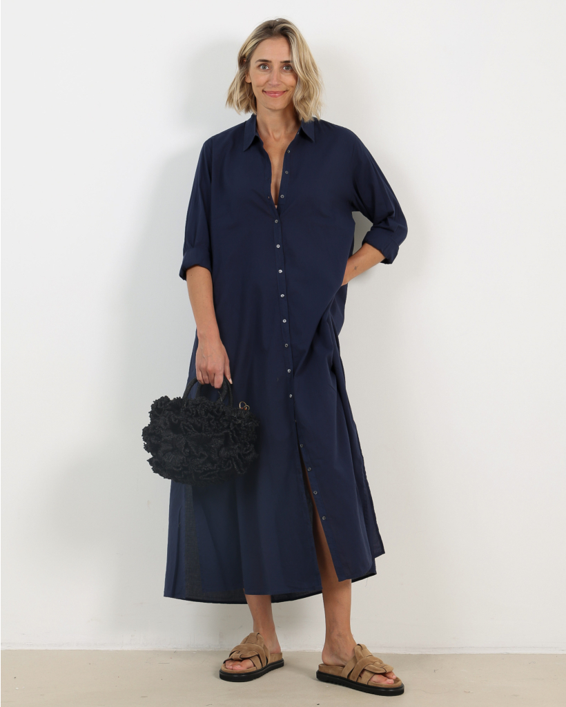 Boden Lightweight Maxi Jurk Navy