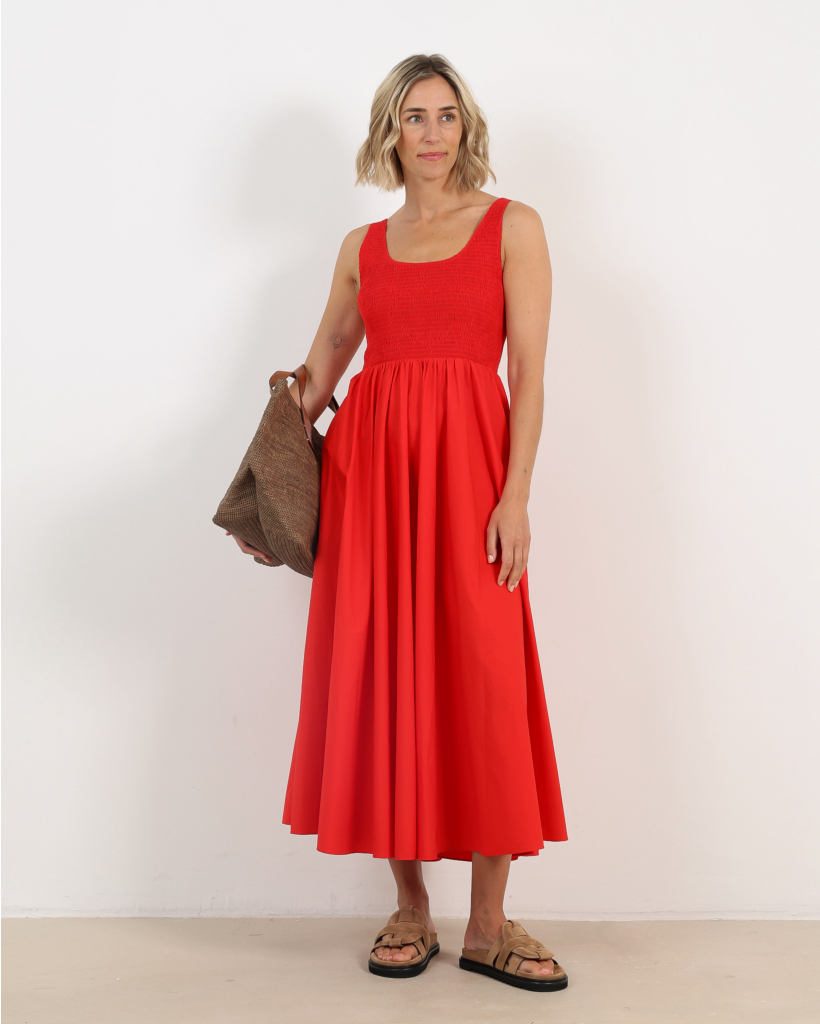 Florence Fit & Flare Jurk Red Flash