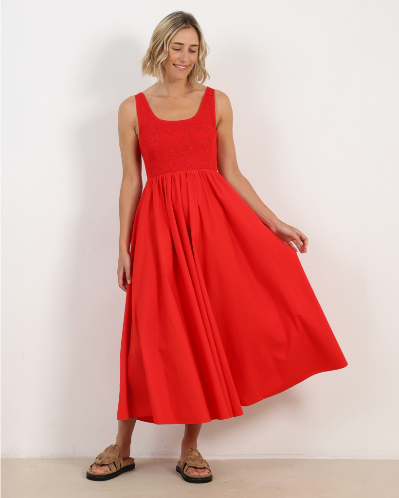 Florence Fit & Flare Jurk Red Flash