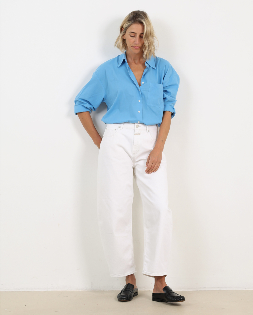 Sydney Katoenen Blouse Blue Surf
