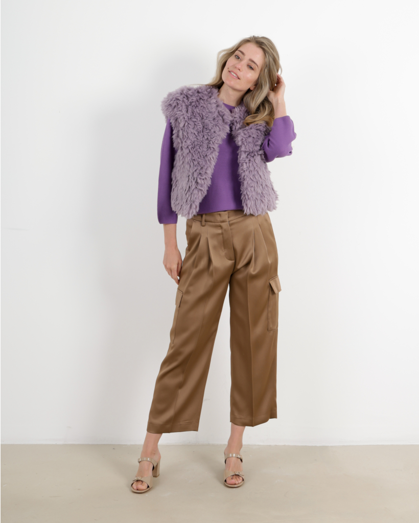 Satin Cargo Pantalon Miso