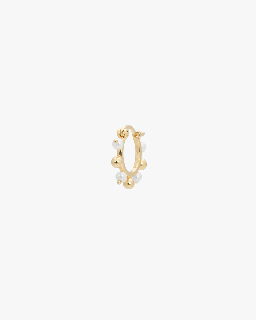 Single Purity Ring Earring Gold Plated
