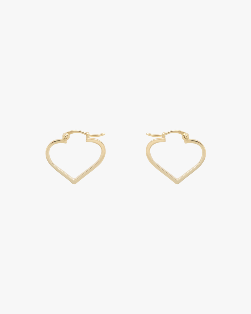 Funky Love Small Hoop Earrings Gold Plated