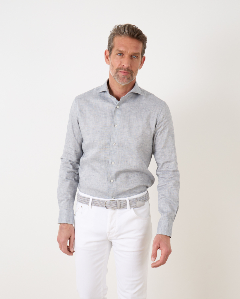 Casual Linnen Shirt Grey