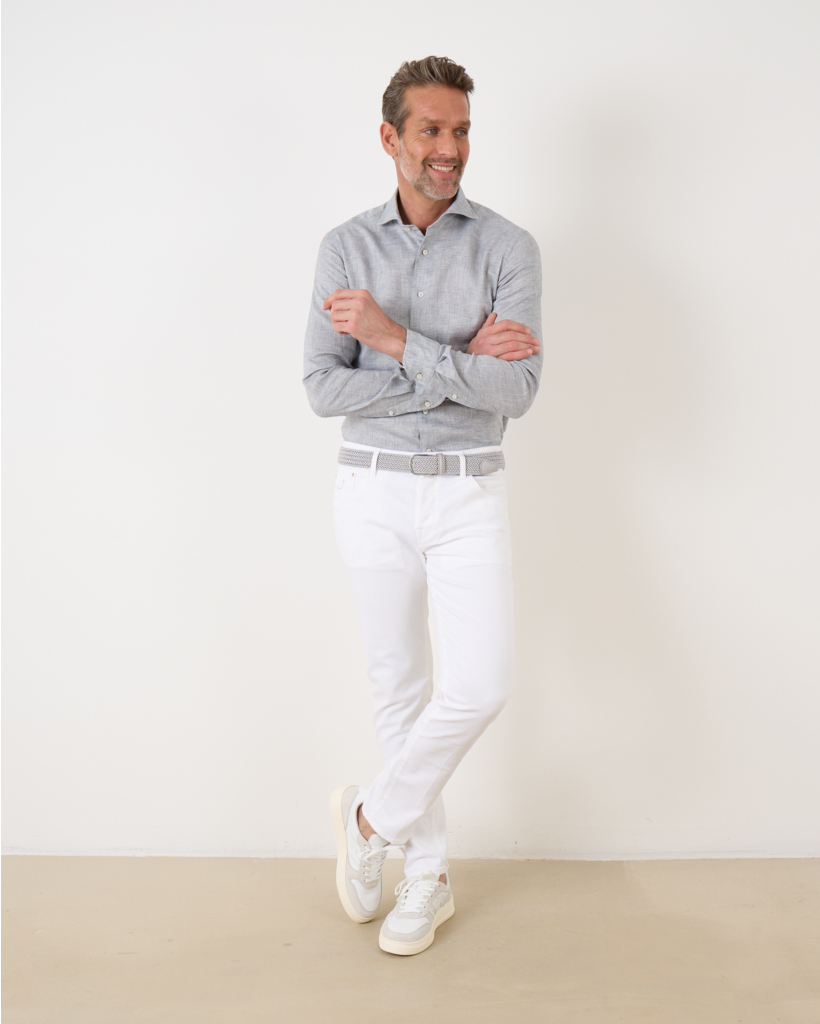 Casual Linnen Shirt Grey