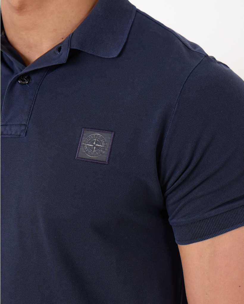 Slim fit polo navy blue 