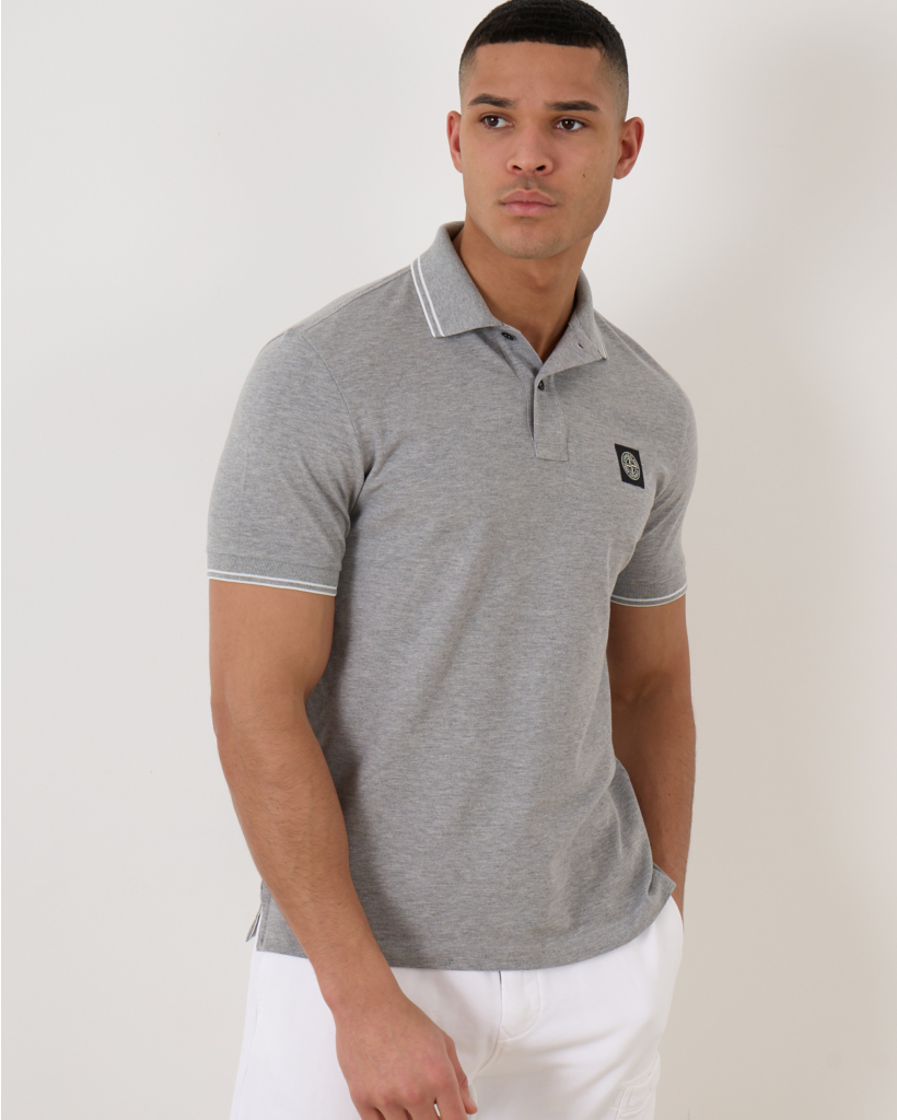 Slim Fit Polo Melange Grey