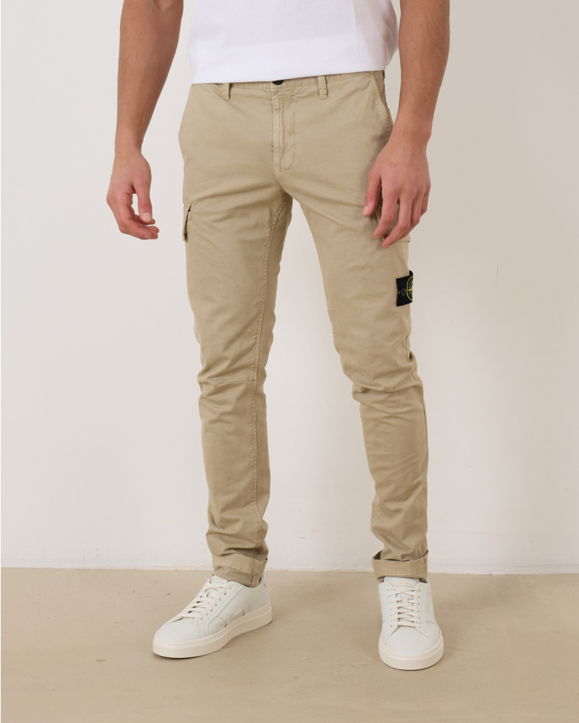 Skinny Cargo Trousers Sand