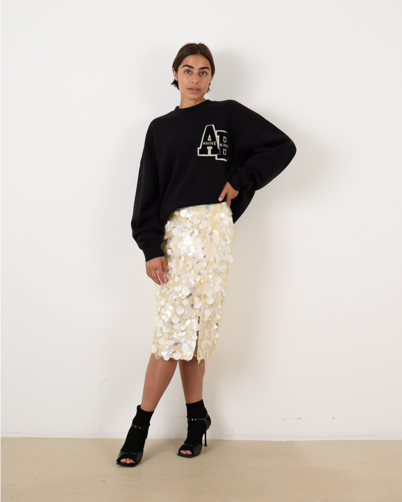 Embellished Handmade Skirt Cream