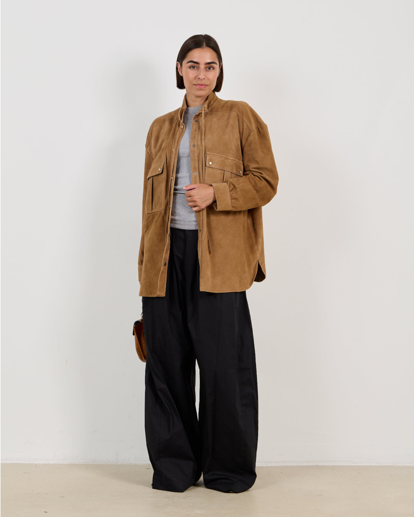 Haya Suède Oversized Blouse Cinnamon