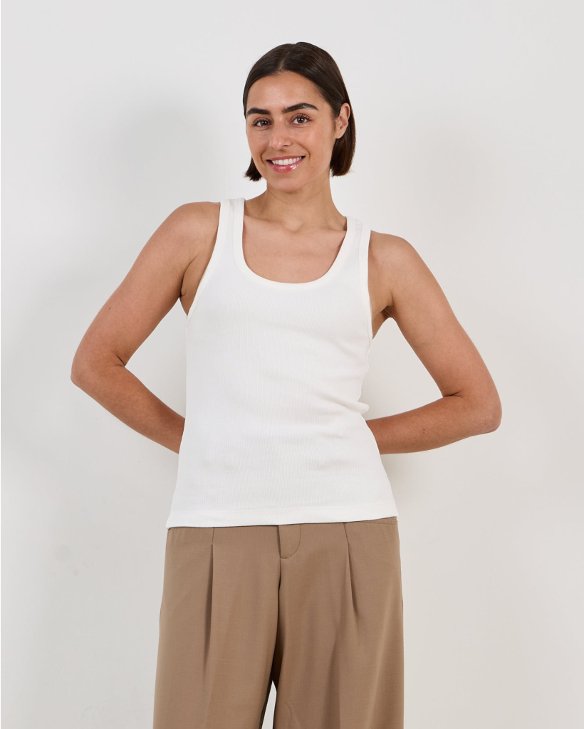 Rib Tanktop Ecru
