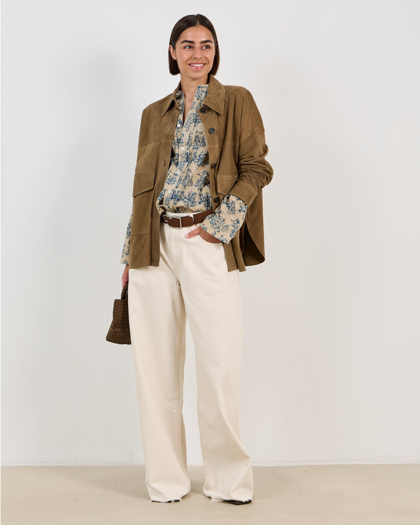 Teri Wide Leg Jeans Barley Khaki