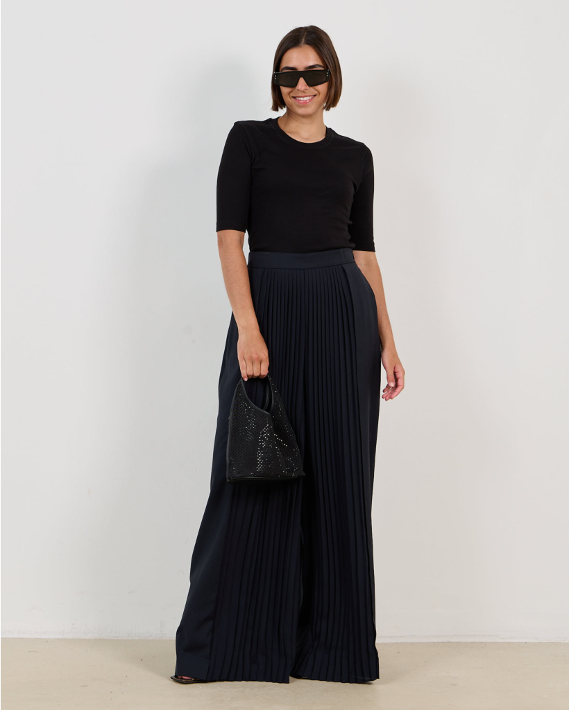 Tiglio Wollen Plissé Pantalon Ultramarine