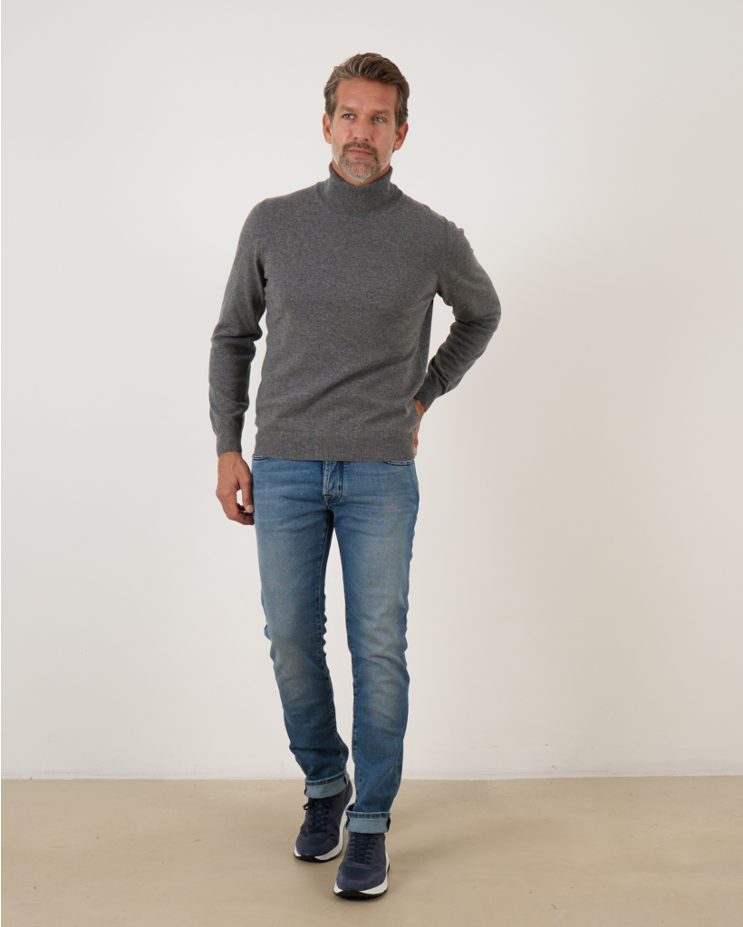 Turtleneck Pullover Mid Grey 