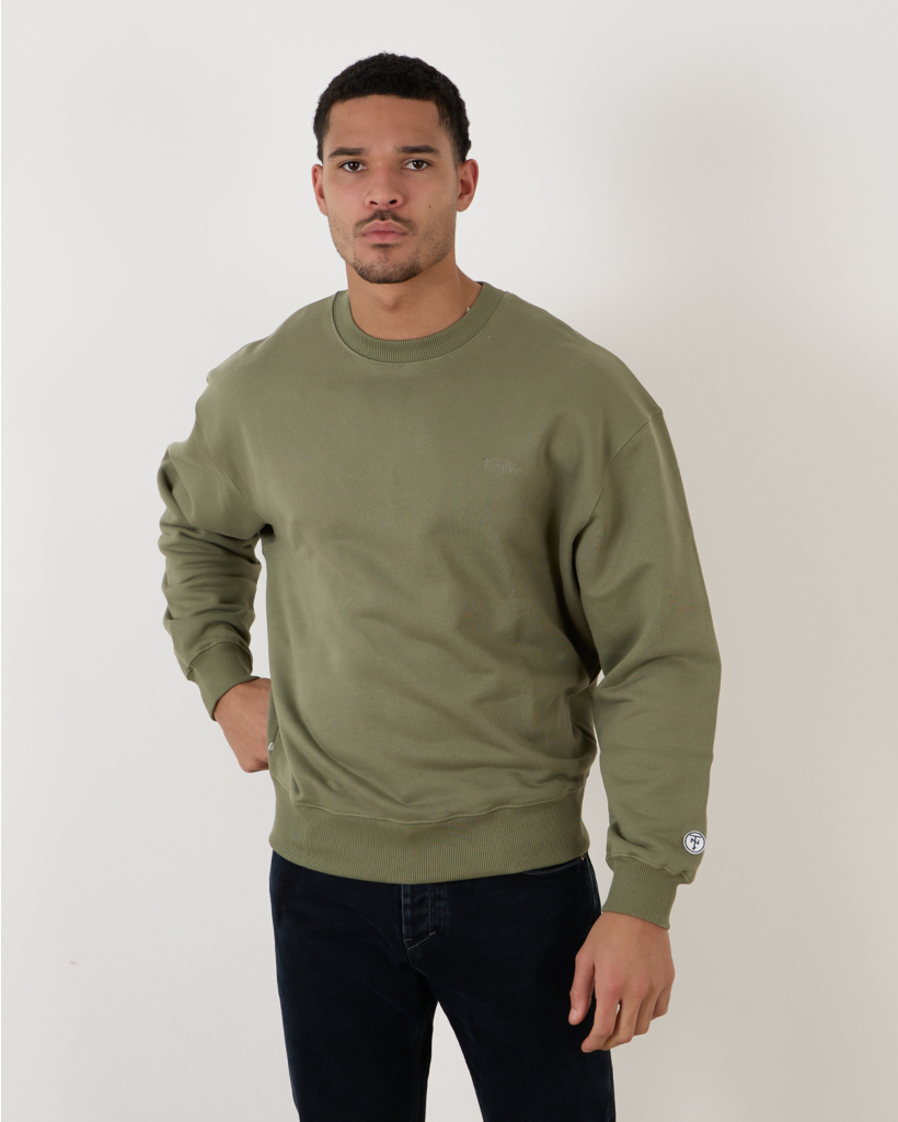 Sweater crewneck palm green