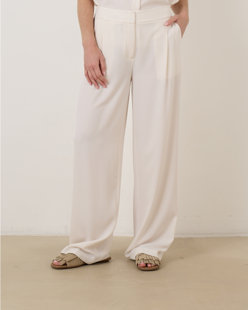 Pantalon Regular Fit Off White