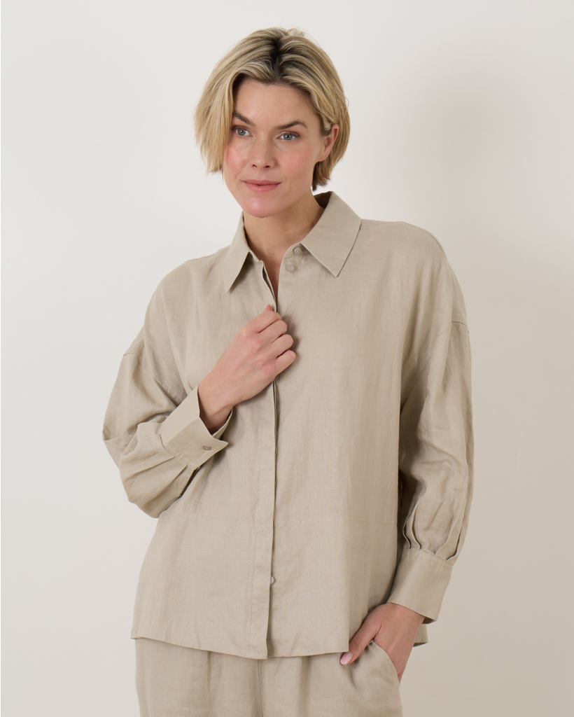 Linnen Blouse Shitake