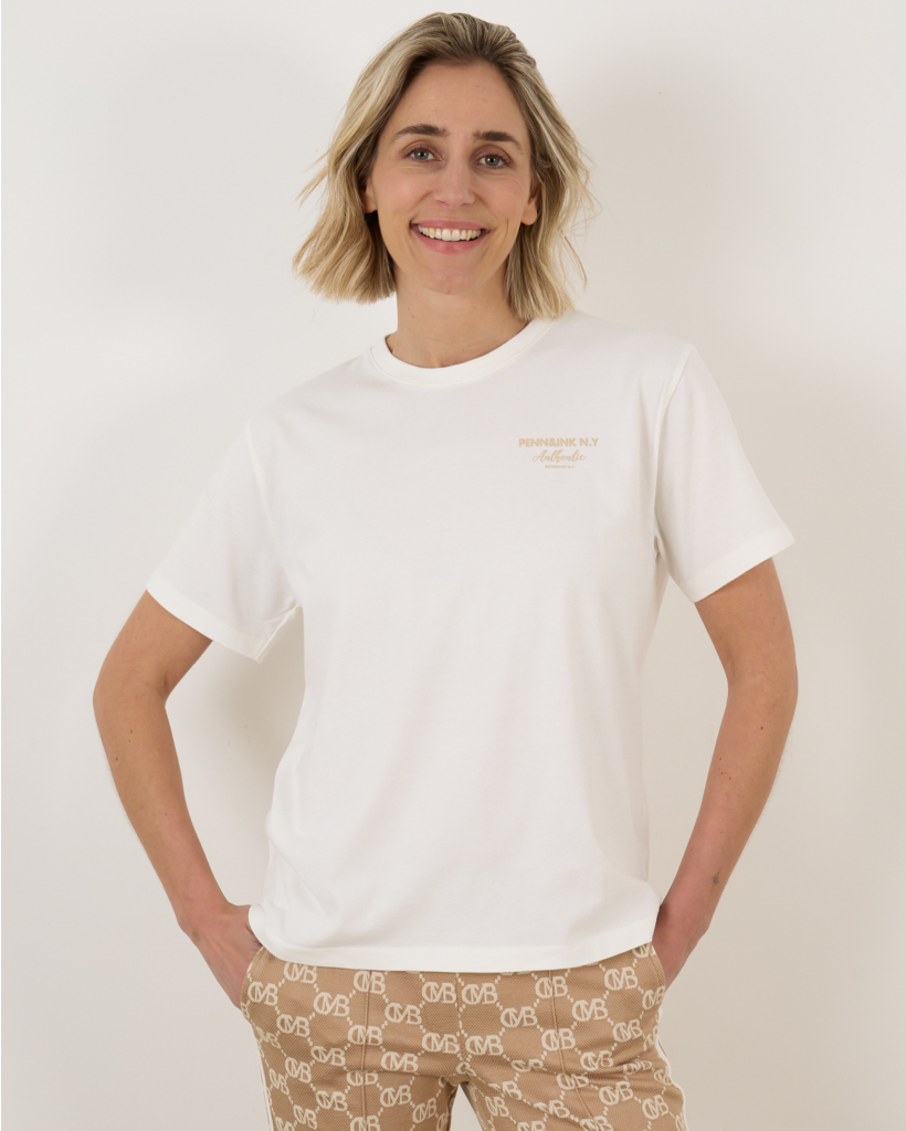 T-shirt Print Ecru Rope