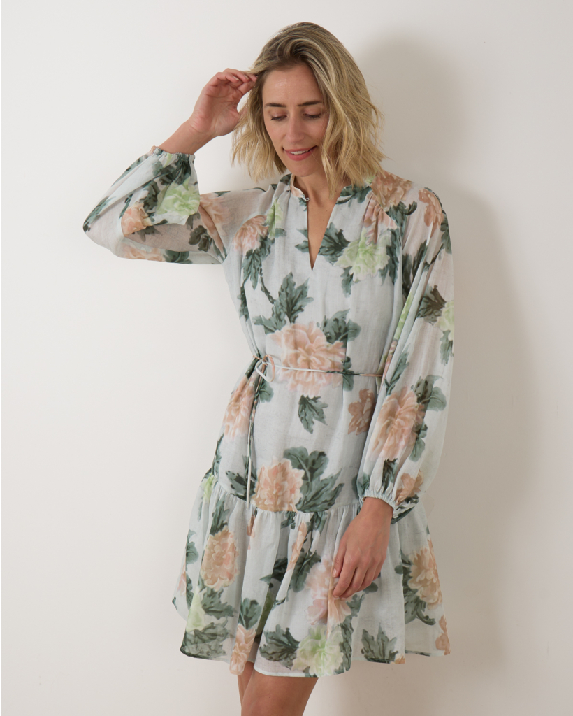 Ramie Dress Faded Flora