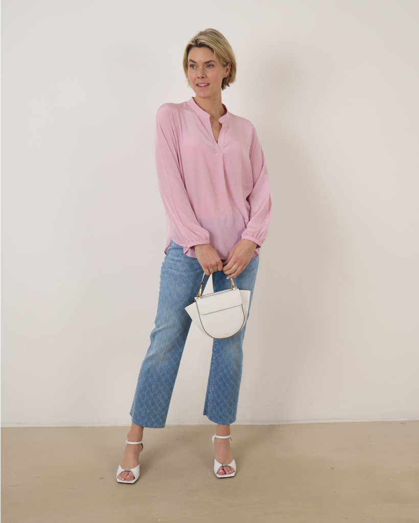 Blouse in zacht roze tint