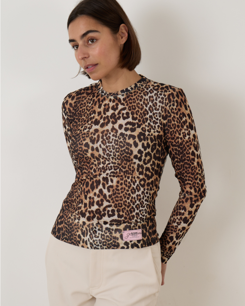 Panter Mesh Lange Mouwen