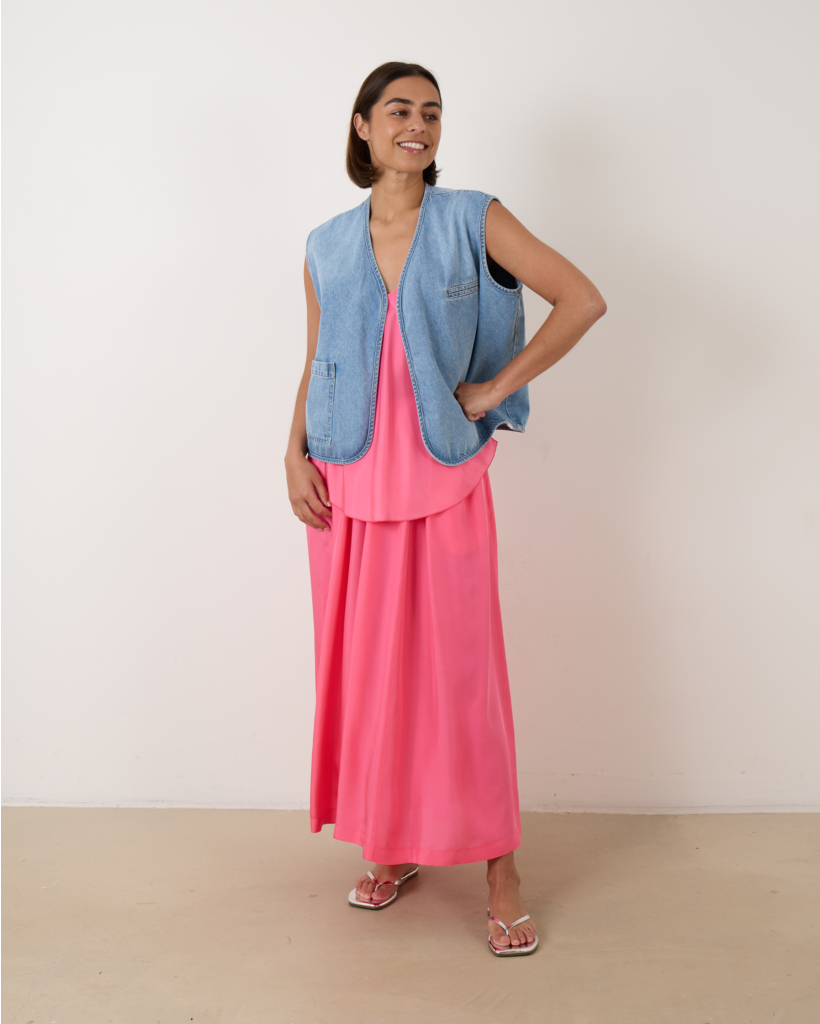 Zijde Top Ortensia Pink