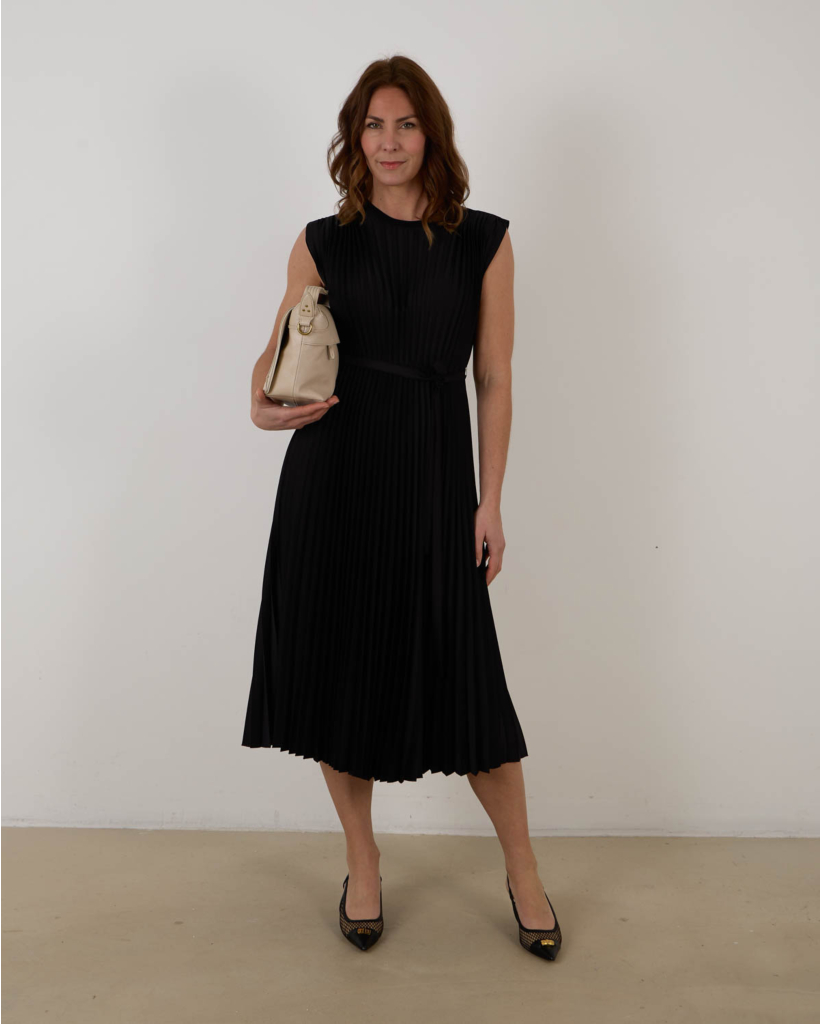 Volta Knit Weave Jurk Zwart