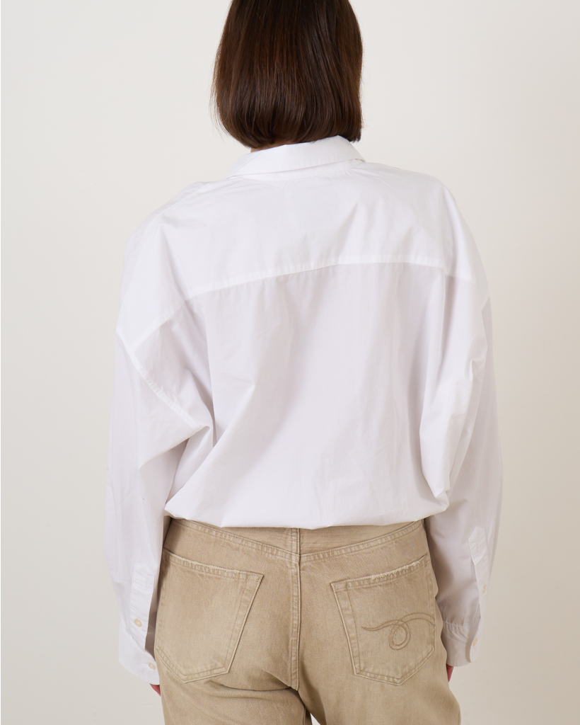 Crossover Bubble Shirt White