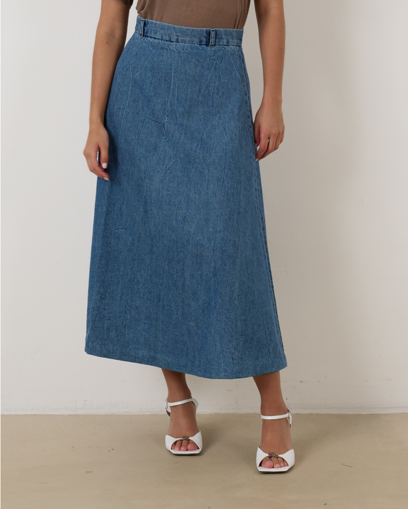  A-line denim skirt Blue