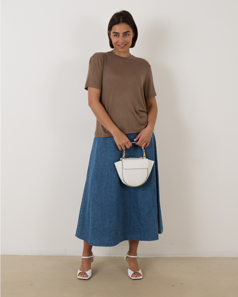  A-line denim skirt Blue