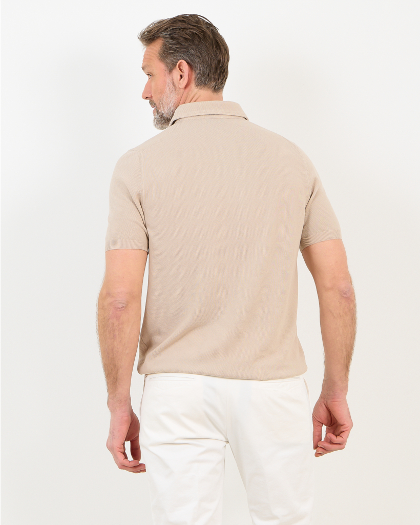 Polo korte Mouw Beige