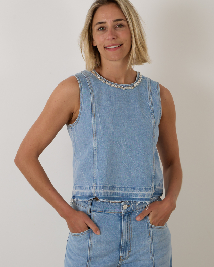 Medine Denim Top