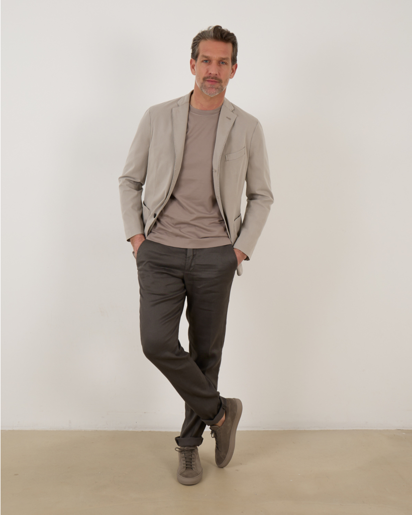 Cotton Tencel K-Jacket Taupe