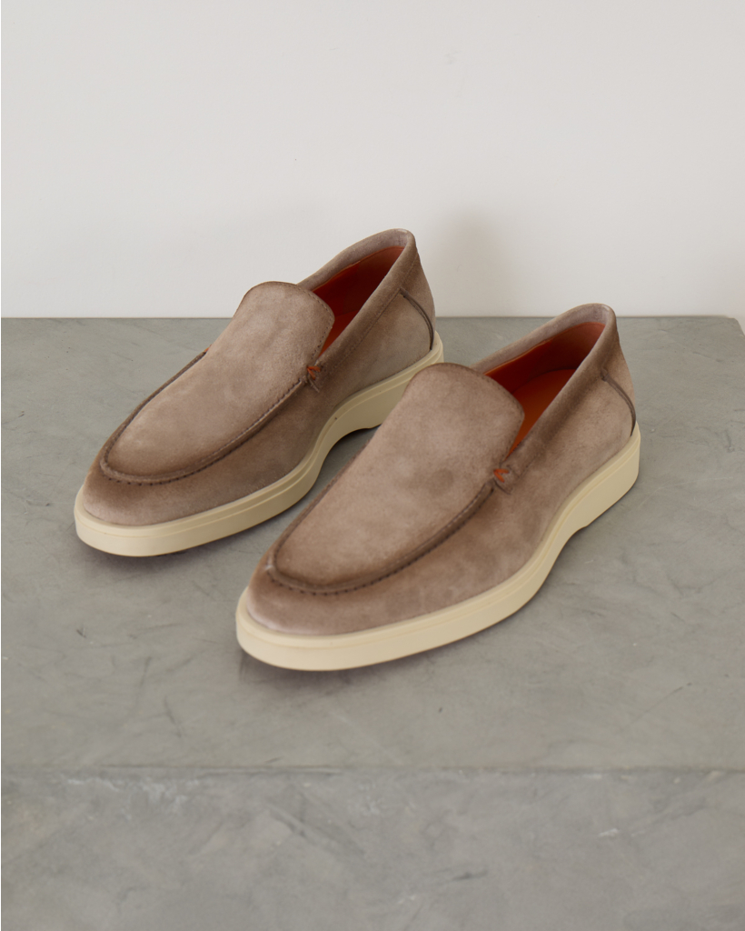 Suede Loafer Taupe
