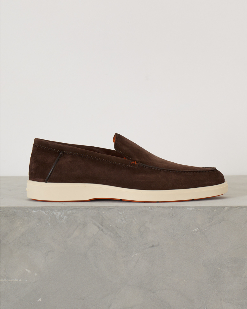 Suede Loafer Dark Brown